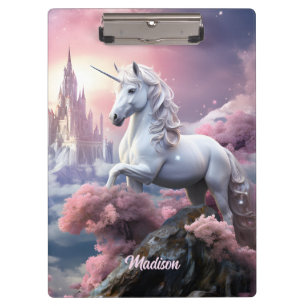 Individuelle Name Beautiful Unicorn Klemmbrett
