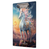 Individuelle Name Beautiful Unicorn Klemmbrett (Links)