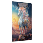 Individuelle Name Beautiful Unicorn Klemmbrett (Rechts)