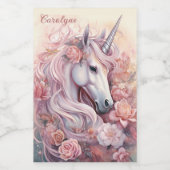 Individuelle Name Beautiful Unicorn Lebensmitteletikett (Einzelnes Label)