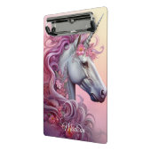 Individuelle Name Beautiful Unicorn Mini Klemmbrett (Gewinkelt2)