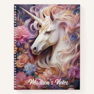 Individuelle Name Beautiful Unicorn Notizblock