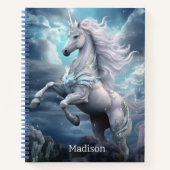 Individuelle Name Beautiful Unicorn Notizblock (Vorderseite)