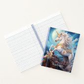 Individuelle Name Beautiful Unicorn Notizblock (Innenseite)