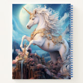 Individuelle Name Beautiful Unicorn Notizblock (Rückseite)