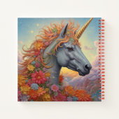 Individuelle Name Beautiful Unicorn Notizblock (Rückseite)