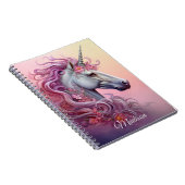 Individuelle Name Beautiful Unicorn Notizblock (Rechte Seite)