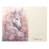 Individuelle Name Beautiful Unicorn Notizblock (Vorderseite)