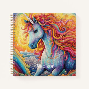 Individuelle Name Beautiful Unicorn Notizblock