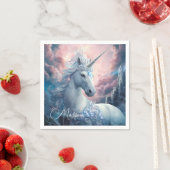 Individuelle Name Beautiful Unicorn Serviette (Beispiel)