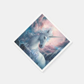 Individuelle Name Beautiful Unicorn Serviette (Ecke)