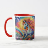 Individuelle Name Beautiful Unicorn Tasse (Links)