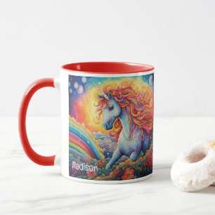 Individuelle Name Beautiful Unicorn Tasse