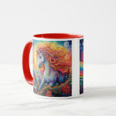 Individuelle Name Beautiful Unicorn Tasse (Vorderseite Links)