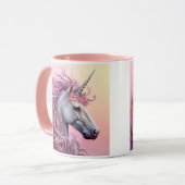 Individuelle Name Beautiful Unicorn Tasse (Vorderseite Links)
