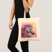 Individuelle Name Beautiful Unicorn Tragetasche (Vorderseite (Produkt))