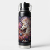 Individuelle Name Beautiful Unicorn Trinkflasche (Hinten)