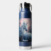 Individuelle Name Beautiful Unicorn Trinkflasche (Vorderseite)