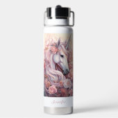 Individuelle Name Beautiful Unicorn Trinkflasche (Hinten)