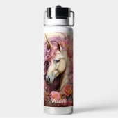 Individuelle Name Beautiful Unicorn Trinkflasche (Hinten)