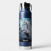 Individuelle Name Beautiful Unicorn Trinkflasche (Vorderseite)