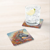 Individuelle Name Beautiful Unicorn Untersetzer (Vor Ort)