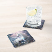 Individuelle Name Beautiful Unicorn Untersetzer (Vor Ort)