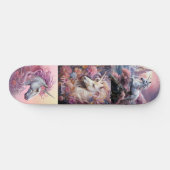 Individuelle Name Beautiful Unicorns Skateboard (Horizontal)