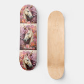 Individuelle Name Beautiful Unicorns Skateboard (Vorderseite)