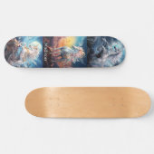 Individuelle Name Beautiful Unicorns Skateboard (Horizontal)