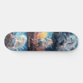 Individuelle Name Beautiful Unicorns Skateboard (Horizontal)