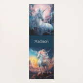 Individuelle Name Beautiful Unicorns Yogamatte (Rückseite)