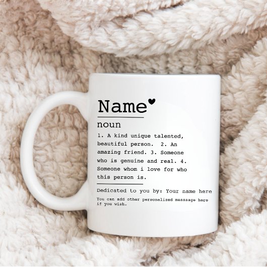 Individuelle Name bedeutet beste Freundschaft Defi Kaffeetasse