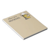 Individuelle Name Beer Ilustration Notizblock (angewinkelt)