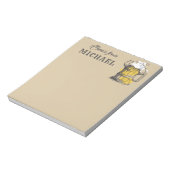 Individuelle Name Beer Ilustration Notizblock (Rotiert)