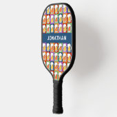 Individuelle Name BEER Pop-Art Pickleball Schläger (Links)