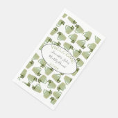 Individuelle Name Begrüßung Grüner Teebeutel Brunc Serviette (Ecke)