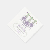Individuelle Name Begrüßungsgetränke Lavendel Brun Serviette (Ecke)