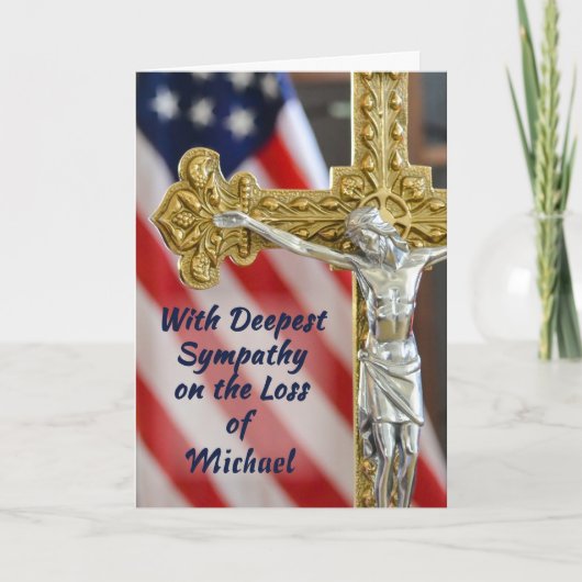 Individuelle Name, Beileid Religious Christlich Mi Karte (Vorderseite)