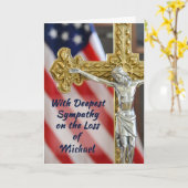 Individuelle Name, Beileid Religious Christlich Mi Karte (Gelbe Blume)