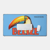 Individuelle Name BELIZE Toucan Schreibtischunterlage (Tastatur & Maus)