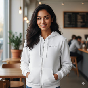 Individuelle Name Bella Leinwand Zip Hoodie für si