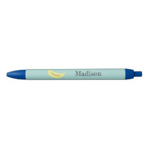 Individuelle Name bemalte Banane auf blau
