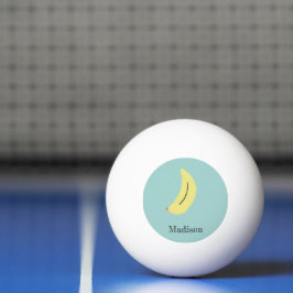 Individuelle Name bemalte Banane auf blau Tischtennisball