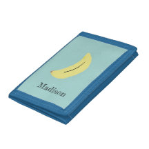 Individuelle Name bemalte Banane auf blau
