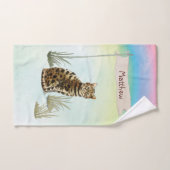 Individuelle Name Bengalisch Katze Haustier Badhandtuch Set (Handtuch)