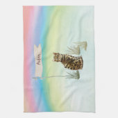 Individuelle Name Bengalisch Katze Haustier Geschirrtuch (Vertikal)