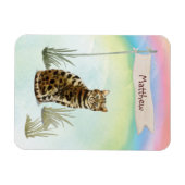 Individuelle Name Bengalisch Katze Haustier Magnet (Horizontal)