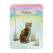 Individuelle Name Bengalisch Katze Haustier Magnet (Vertikal)