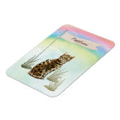 Individuelle Name Bengalisch Katze Haustier Magnet (Linke Seite)
